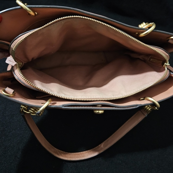 Tory Burch Lily Satchel-Salmon Color - Picture 11 of 16